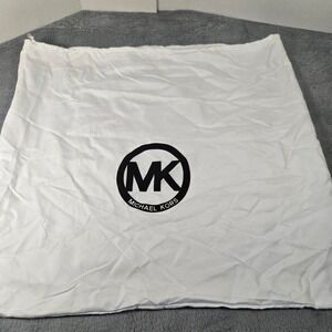 Michael Kors White Large Dust Bag for Handbags Purses 19x17.5 Black Logo
